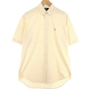 ラルフローレン(Ralph Lauren)の古着 ラルフローレン Ralph Lauren POLO by Ralph Lauren BLAKE 半袖 ボタンダウン チェックシャツ メンズM /eaa445468(シャツ)