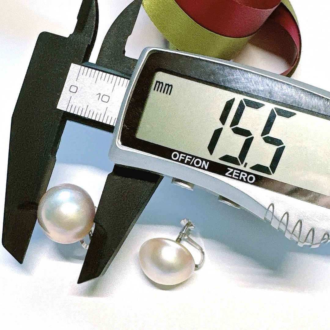 本真珠　マベパール　大粒15.8mm～　シルバー　イヤリング　両耳 メンズのアクセサリー(ピアス(両耳用))の商品写真