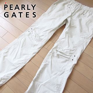 パーリーゲイツ(PEARLY GATES)の美品 0 パーリーゲイツ レディース パンツ アイボリー(ウエア)