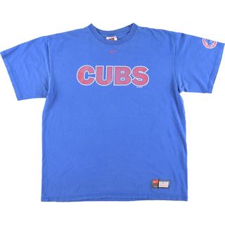 ナイキ(NIKE)の古着 00年代 ナイキ NIKE TEAM  MLB CHICAGO CUBS シカゴカブス スポーツTシャツ メンズL/eaa441732(Tシャツ/カットソー(半袖/袖なし))