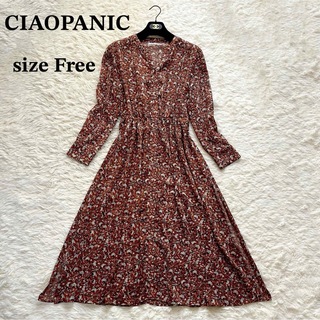 Ciaopanic - 【極美品】CIAOPANIC チャオパニック 花柄ワンピース 総柄 長袖 春夏
