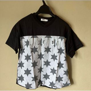 ワスク(WASK)の男の子　140 WASK  Tシャツ　 黒　星柄(Tシャツ/カットソー)