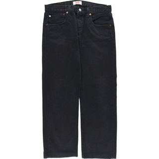 リーバイス(Levi's)の古着 リーバイス Levi's リーバイス501 STRAIGHT LEG BUTTON-FLY 後染め ブラックデニム ストレートデニムパンツ メンズw32  /eaa444964(デニム/ジーンズ)