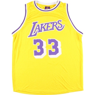 古着 NBA LOS ANGELES LAKERS ロサンゼルスレイカーズ メッシュ ゲームシャツ レプリカユニフォーム メンズXL /eaa445666(タンクトップ)