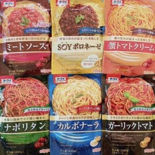 【6袋】(6種)パスタソース《オーマイ》(レトルト食品)