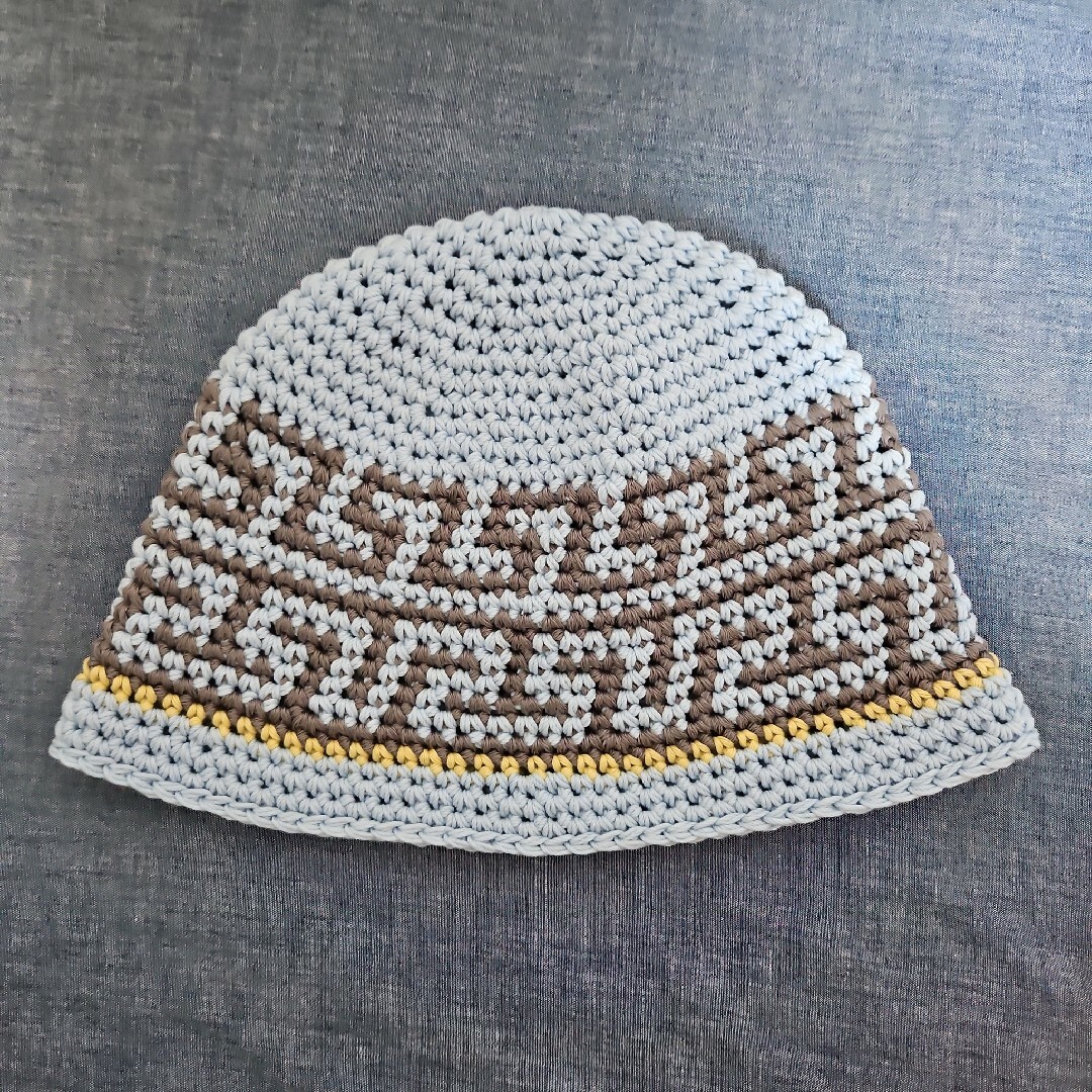 576  コットン 　クラッシャーハット　クロシェハット　バケハ　ニット帽 メンズの帽子(ニット帽/ビーニー)の商品写真