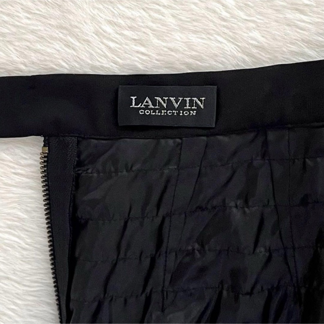 LANVIN COLLECTION(ランバンコレクション)のランバンコレクション ひざ丈 スカート フリル ドット レディースのスカート(ひざ丈スカート)の商品写真