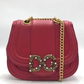 ドルチェアンドガッバーナ(DOLCE&GABBANA)の［美品］ドルチェ&ガッバーナ　AMORE パール　チェーンショルダーバッグ(ショルダーバッグ)