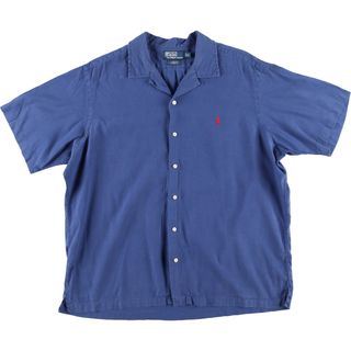 ラルフローレン(Ralph Lauren)の古着 ラルフローレン Ralph Lauren POLO by Ralph Lauren CURHAM CLASSIC FIT 半袖 オープンカラー シャツ メンズXL /eaa441285(シャツ)