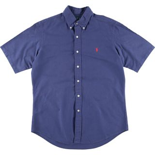 ラルフローレン(Ralph Lauren)の古着 ラルフローレン Ralph Lauren 半袖 ボタンダウンシャツ メンズM /eaa441287(シャツ)