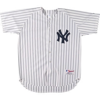古着 90年代 ラッセル Russell MLB NEW YORK YANKEES ニューヨークヤンキース ゲームシャツ ベースボールシャツ USA製 メンズXXL ヴィンテージ /eaa445652(Tシャツ/カットソー(半袖/袖なし))