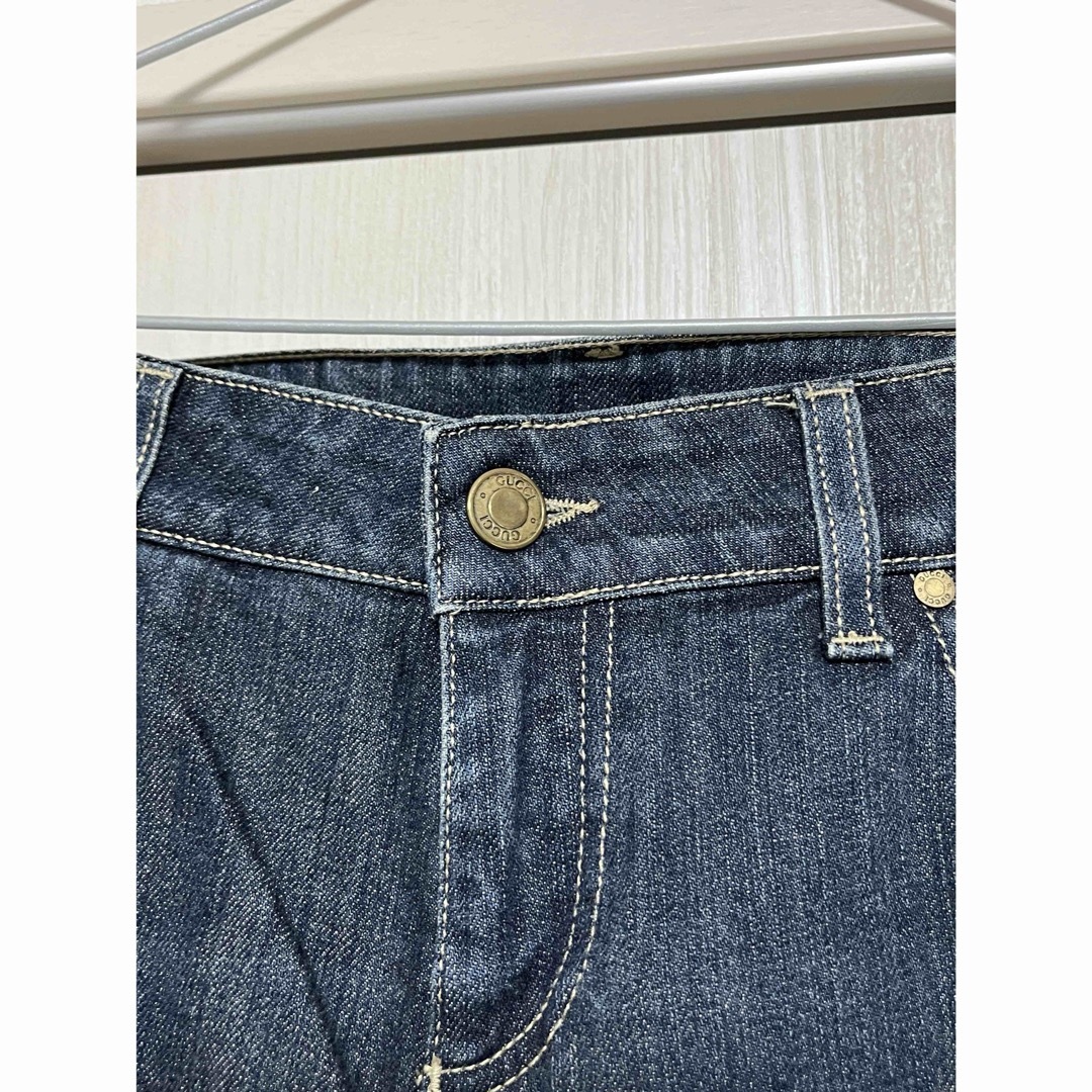 Gucci(グッチ)のGUCCI グッチ コットン デニム パンツ 40 166643 レディースのパンツ(デニム/ジーンズ)の商品写真