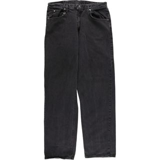 ラングラー(Wrangler)の古着 ラングラー Wrangler RELAXED FIT ブラックデニム ストレートデニムパンツ メンズw35 /eaa426528(デニム/ジーンズ)