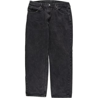 ラングラー(Wrangler)の古着 ラングラー Wrangler RELAXED FIT ブラックデニム ストレートデニムパンツ メンズw35 /eaa426539(デニム/ジーンズ)