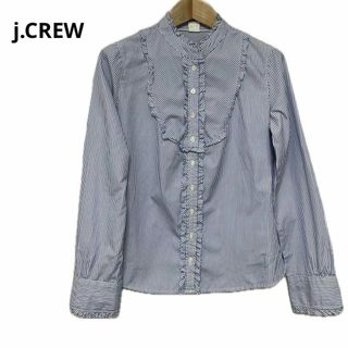 ジェイクルー(J.Crew)の美品 j.CREW ジェイクルー シャツ ブラウス ストライプ 0 おしゃれ(シャツ/ブラウス(長袖/七分))