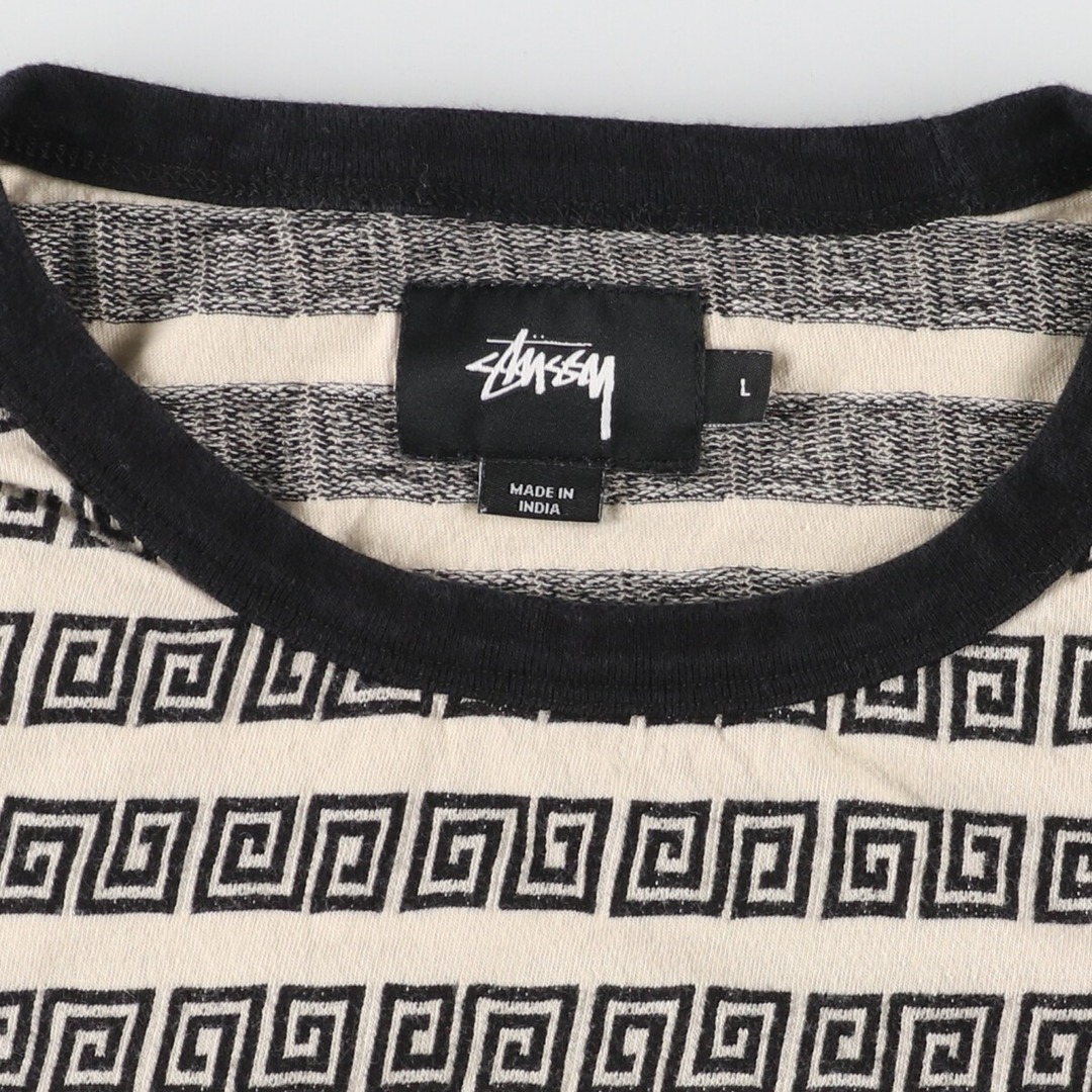 STUSSY(ステューシー)の古着 ステューシー STUSSY 総柄 サーフ スケートTシャツ メンズL /eaa441948 メンズのトップス(Tシャツ/カットソー(半袖/袖なし))の商品写真