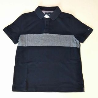 トミーヒルフィガー(TOMMY HILFIGER)の値下げ：トミーヒルフィガー 紺×グレー 半袖ポロシャツ【中古】(ポロシャツ)