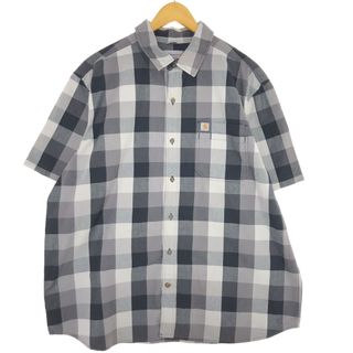 カーハート(carhartt)の古着 カーハート Carhartt RELAXED FIT 半袖 コットン チェックシャツ メンズXXL /eaa441100(シャツ)