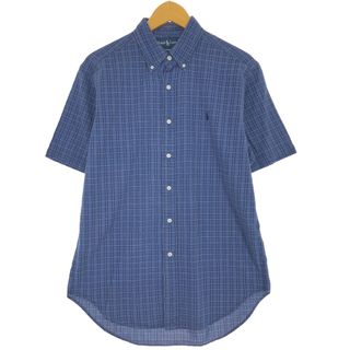 ラルフローレン(Ralph Lauren)の古着 ラルフローレン Ralph Lauren CLASSIC FIT 半袖 ボタンダウン チェックシャツ メンズM /eaa441134(シャツ)