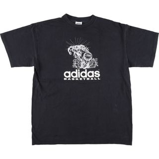 アディダス(adidas)の古着 90年代 アディダス adidas BASKETBALL ロゴTシャツ USA製 メンズL ヴィンテージ /eaa441746(Tシャツ/カットソー(半袖/袖なし))