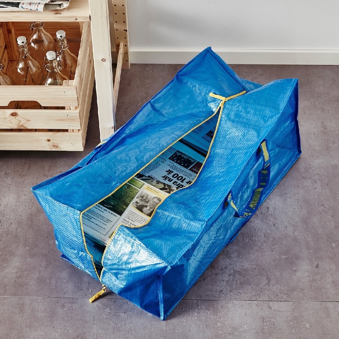 IKEA(イケア)のIKEA イケア フラクタ トロリー用バッグ　XL ブルーバッグ　2枚 インテリア/住まい/日用品の収納家具(押し入れ収納/ハンガー)の商品写真