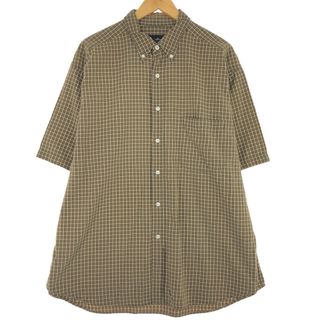 Eddie Bauer - 古着 00年代 エディーバウアー Eddie Bauer 半袖 ボタンダウン チェックシャツ メンズXL /eaa441138