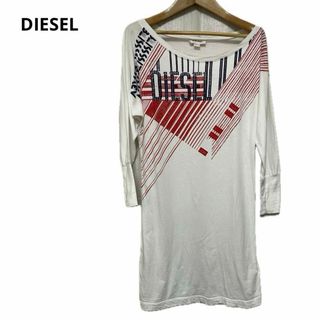 訳あり DIESEL ディーゼル ロング Tシャツ チュニック S おしゃれ(Tシャツ(長袖/七分))