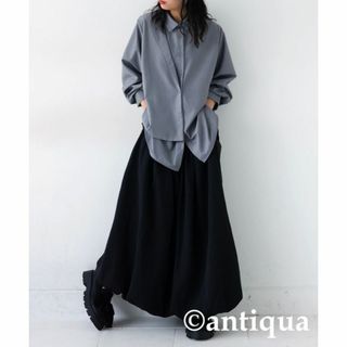 アンティカ(antiqua)の新品☆彡【antiqua】一枚でモードなお洒落が叶う♡レイヤード風シャツ(シャツ/ブラウス(長袖/七分))