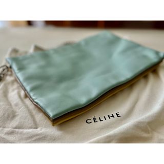 セリーヌ(celine)の美品 セリーヌ CELINE トリオ チェーン ラージ クラッチ バッグ(ショルダーバッグ)