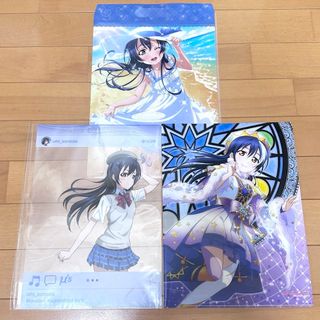 【新品】ラブライブ 園田海未 クリアファイル3枚セット(キャラクターグッズ)