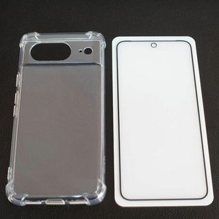 2点セット Google Pixel 8 クリアケース+ブルーライトカット(Androidケース)