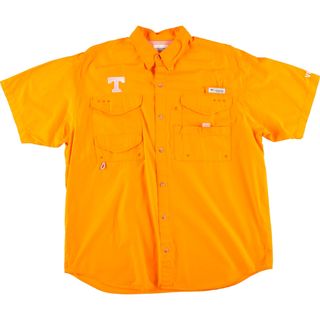 コロンビア(Columbia)の古着 コロンビア Columbia PFG カレッジ 半袖 フィッシングシャツ メンズL /eaa441207(シャツ)