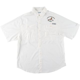 コロンビア(Columbia)の古着 コロンビア Columbia PFG OMNI-SHADE ボタンダウン 半袖 フィッシングシャツ メンズM /eaa441208(シャツ)