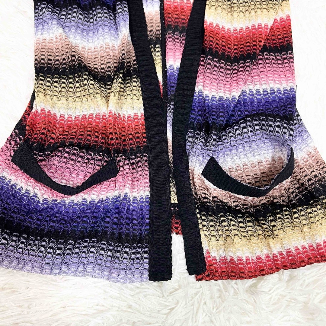 MISSONI(ミッソーニ)の美品✨MISSONI ミッソーニ 最高級品 カーディガン 羽織り オレンジタグ レディースのトップス(カーディガン)の商品写真