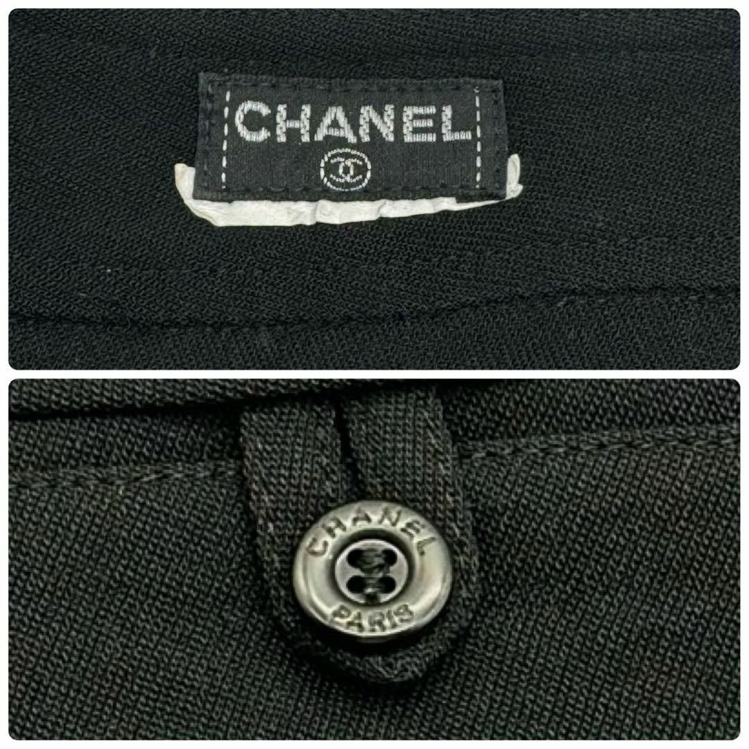 CHANEL(シャネル)のCHANEL シャネルロゴ ウール100% スカート 洋服 レディース ブラック レディースのスカート(ひざ丈スカート)の商品写真