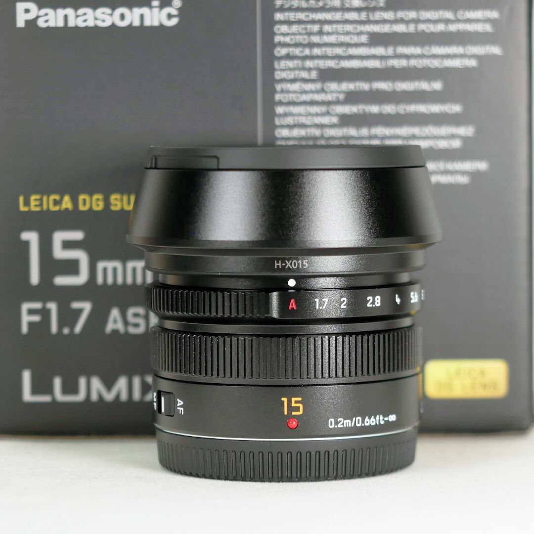 Panasonic(パナソニック)のLEICA DG SUMMILUX 15mm / F1.7 ASPH. スマホ/家電/カメラのカメラ(レンズ(単焦点))の商品写真