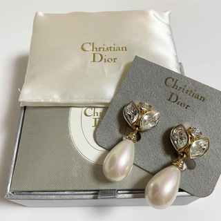 クリスチャンディオール(Christian Dior)のDior ディオール ヴィンテージ ラインストーン スイング イヤリング 希少(イヤリング)