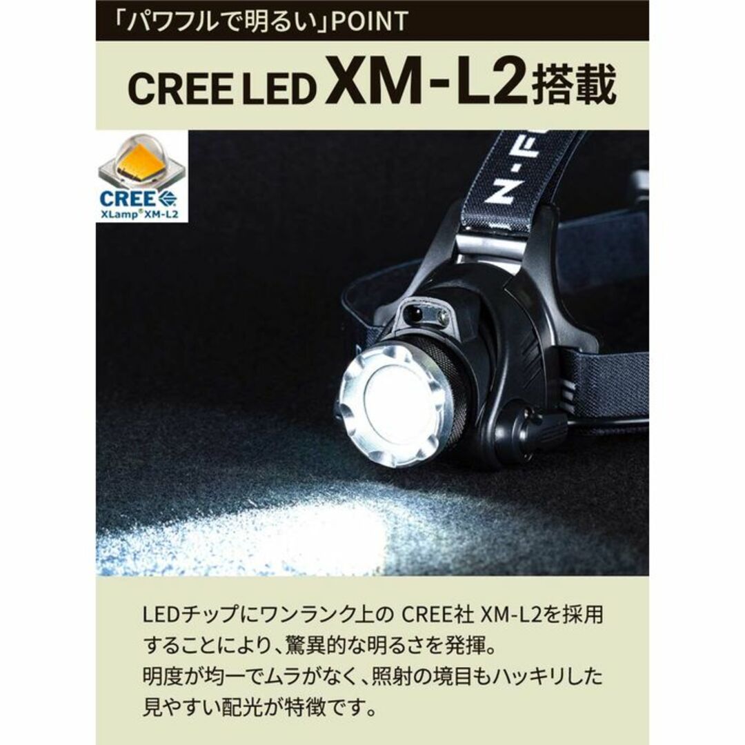 ★5000ルーメン★ LED ヘッドライト 8h点灯 センサー搭載 充電式 スポーツ/アウトドアのアウトドア(ライト/ランタン)の商品写真