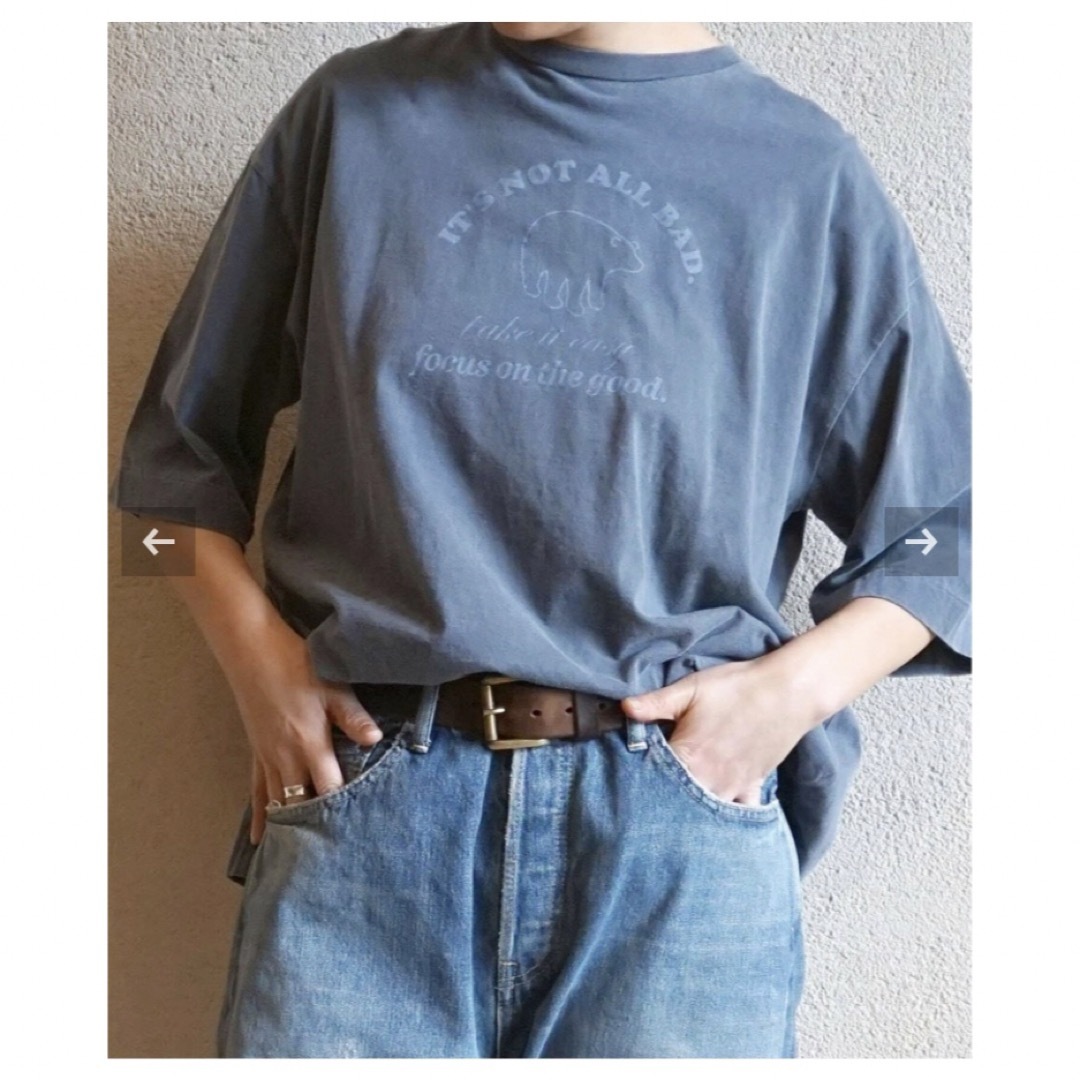 JOURNAL STANDARD(ジャーナルスタンダード)のjournal standard luxe オーバーダイプリントT⭐️ネイビー レディースのトップス(Tシャツ(半袖/袖なし))の商品写真