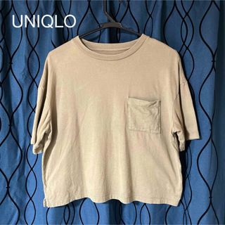 ユニクロ(UNIQLO)のUNIQLO 胸ポケット付きTシャツ カーキ(Tシャツ(半袖/袖なし))