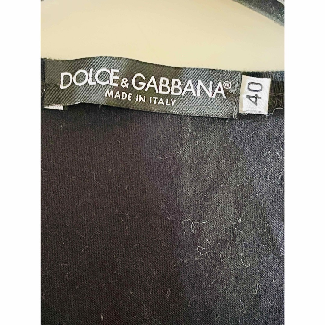 DOLCE&GABBANA(ドルチェアンドガッバーナ)の正規品ドルチェ&ガッバーナ カットソー 40 スパンコール　ビーズ レディースのトップス(カットソー(半袖/袖なし))の商品写真