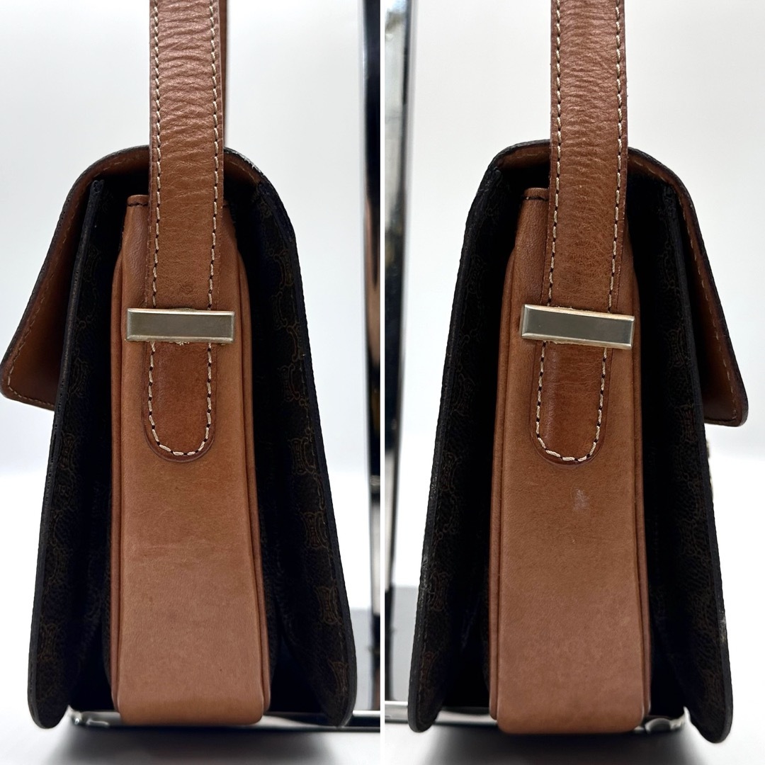 美品✨セリーヌ 巾着 ショルダーバッグ マカダム レザー 美品✨セリーヌ 巾着 ショルダーバッグ マカダム レザー