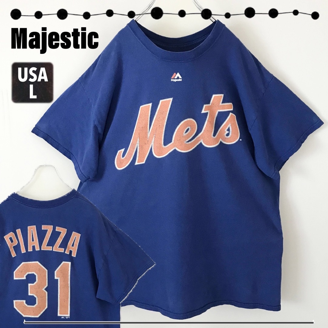 Majestic(マジェスティック)のMLBマジェスティック★マイクピアザ 31★ニューヨークメッツMets Tシャツ メンズのトップス(Tシャツ/カットソー(半袖/袖なし))の商品写真