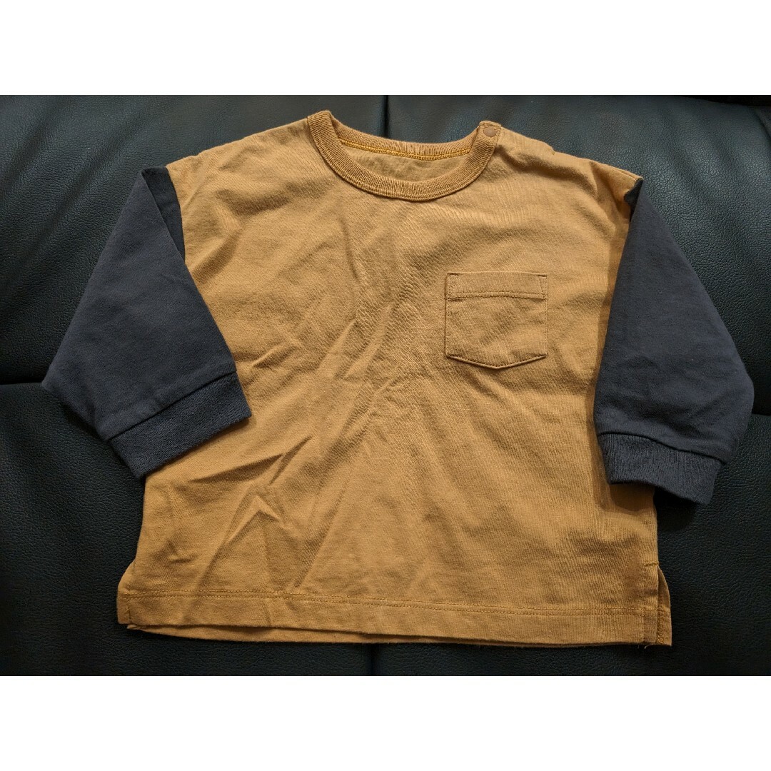 UNIQLO(ユニクロ)のユニクロ　エアリズムコットン　クルーネックT　80 キッズ/ベビー/マタニティのベビー服(~85cm)(Ｔシャツ)の商品写真