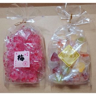 三裕製菓銘菓梅ゼリー・旬の果実ゼリー(個包装) 30個×2袋◆◆お菓子のおまけ付(菓子/デザート)