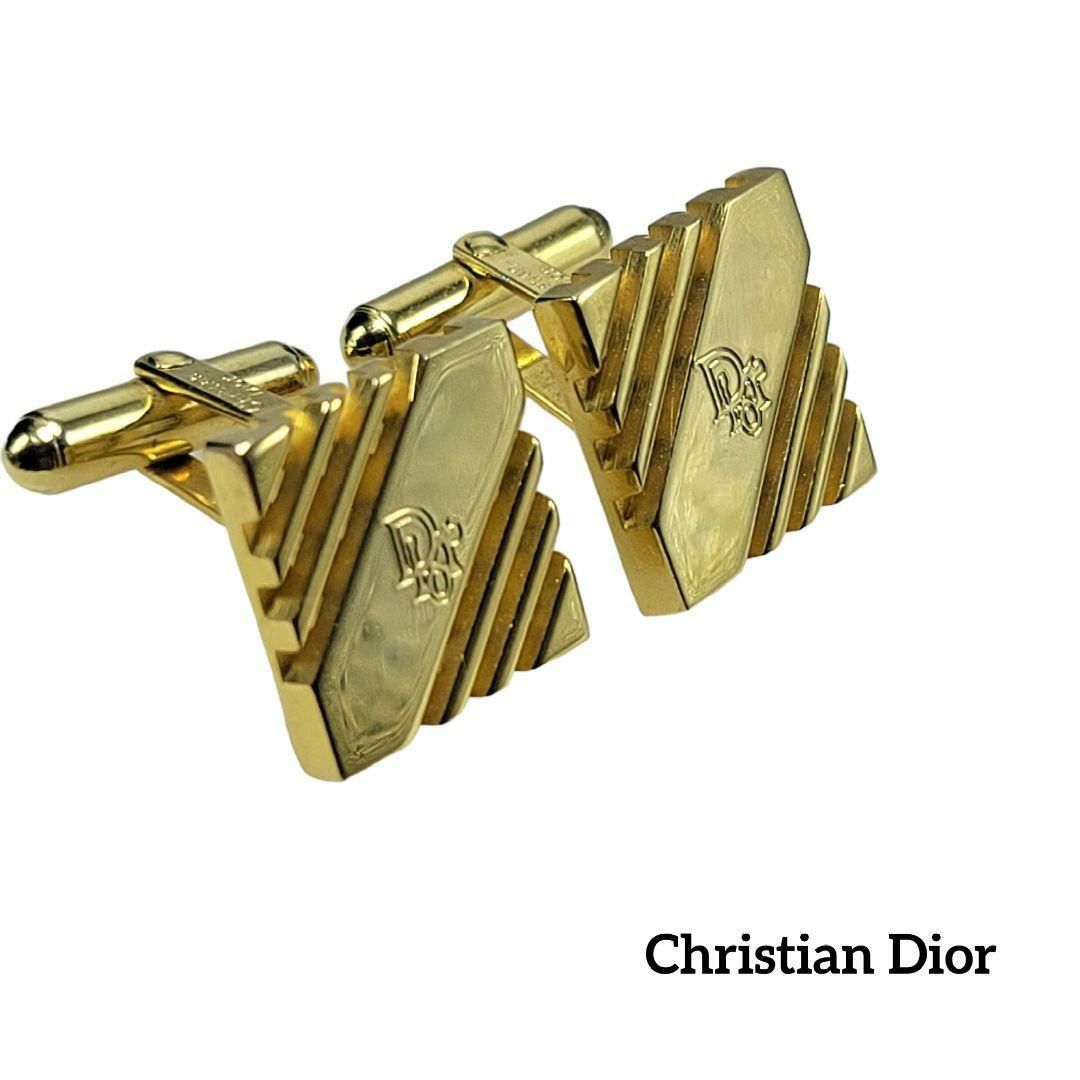 Christian Dior(クリスチャンディオール)のChristian Dior カフス トロッター 大ぶり スクエア  ゴールド メンズのファッション小物(カフリンクス)の商品写真