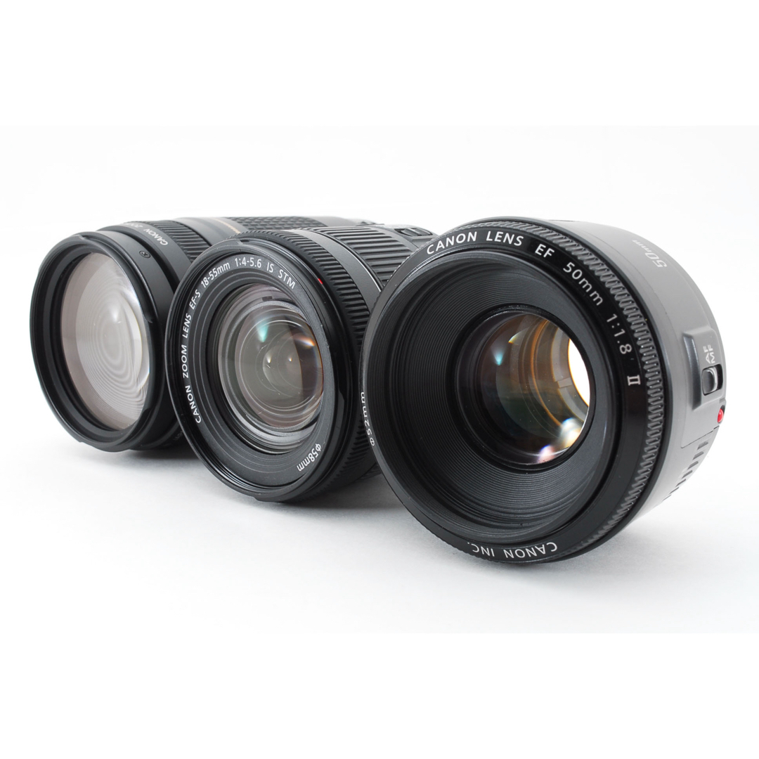 Wi-Fi/動画/保証/Canon EOS 90D標準&望遠&単焦点セット スマホ/家電/カメラのカメラ(デジタル一眼)の商品写真