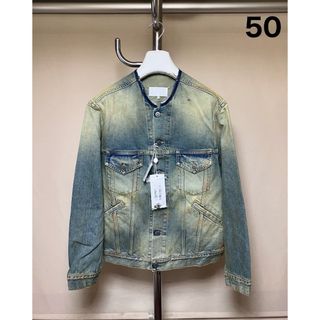 マルタンマルジェラ(Maison Martin Margiela)の新品 50 22ss マルジェラ デニムノーカラージャケット 5254(Gジャン/デニムジャケット)