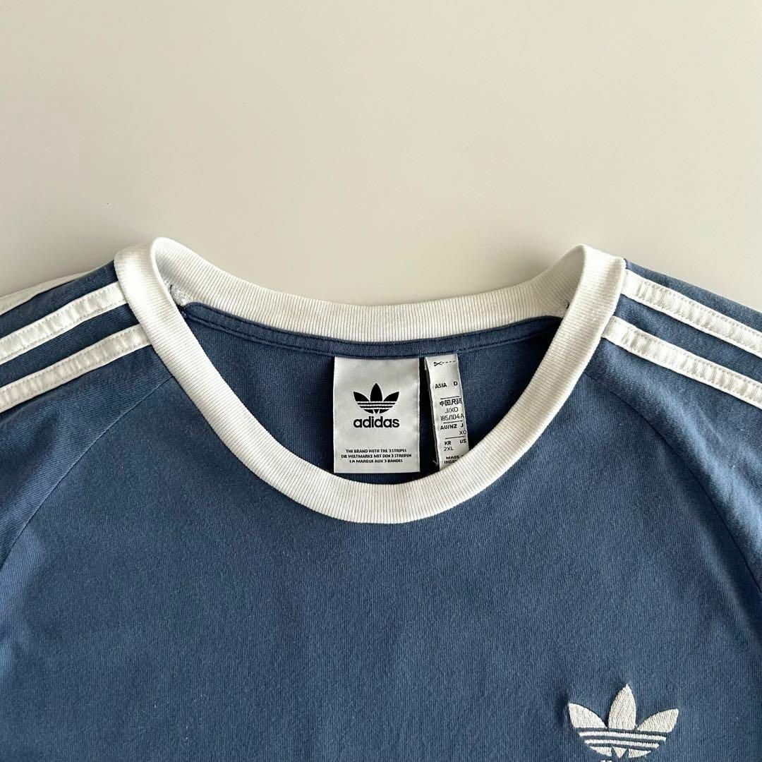 Originals（adidas）(オリジナルス)のadidas originals 半袖リンガーT ストライプ Tシャツ XL メンズのトップス(Tシャツ/カットソー(半袖/袖なし))の商品写真