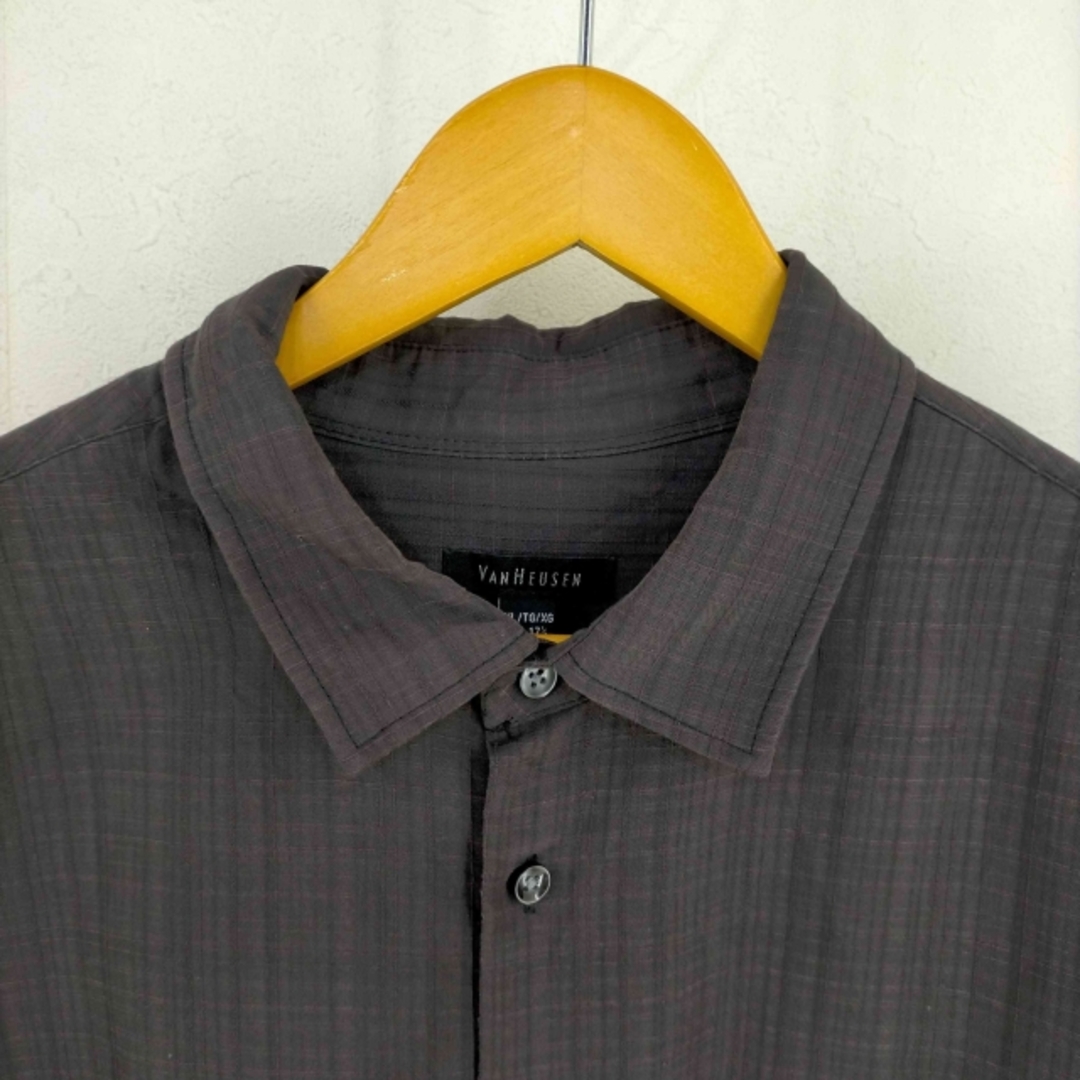 VANHEUSEN(ヴァンヒューゼン) レーヨン混 片ポケ チェックシャツ メンズのトップス(その他)の商品写真